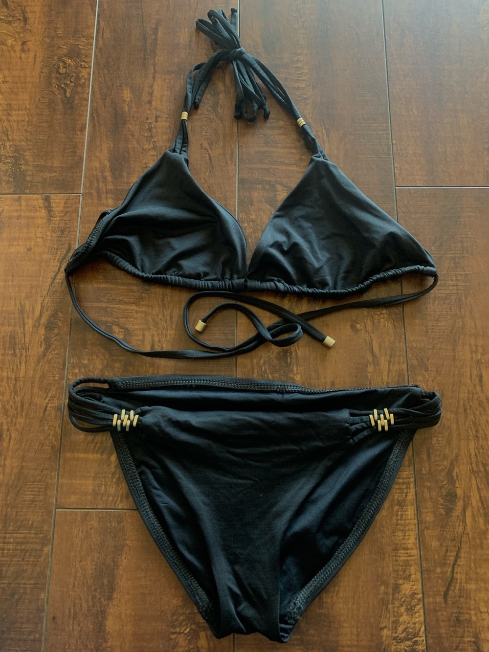 Classic Black Triangle Bikini Set - Women Swim XS/S